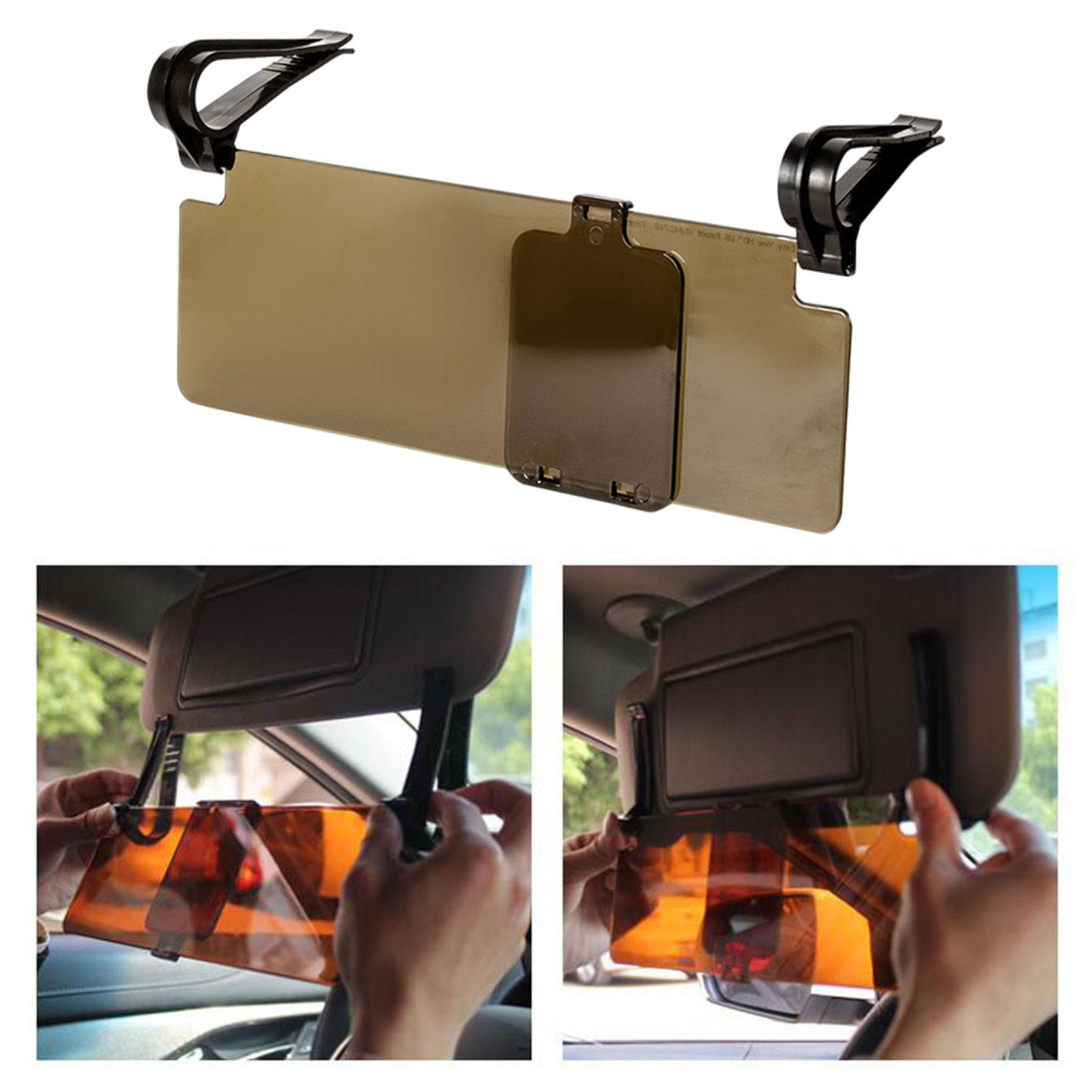 Car Accessories For Night Driving - 車のアンチグレアサンバイザー延長 2 in 1 グレアプロテクターアクセサリーフロントガラスエクステンダー Unversisal