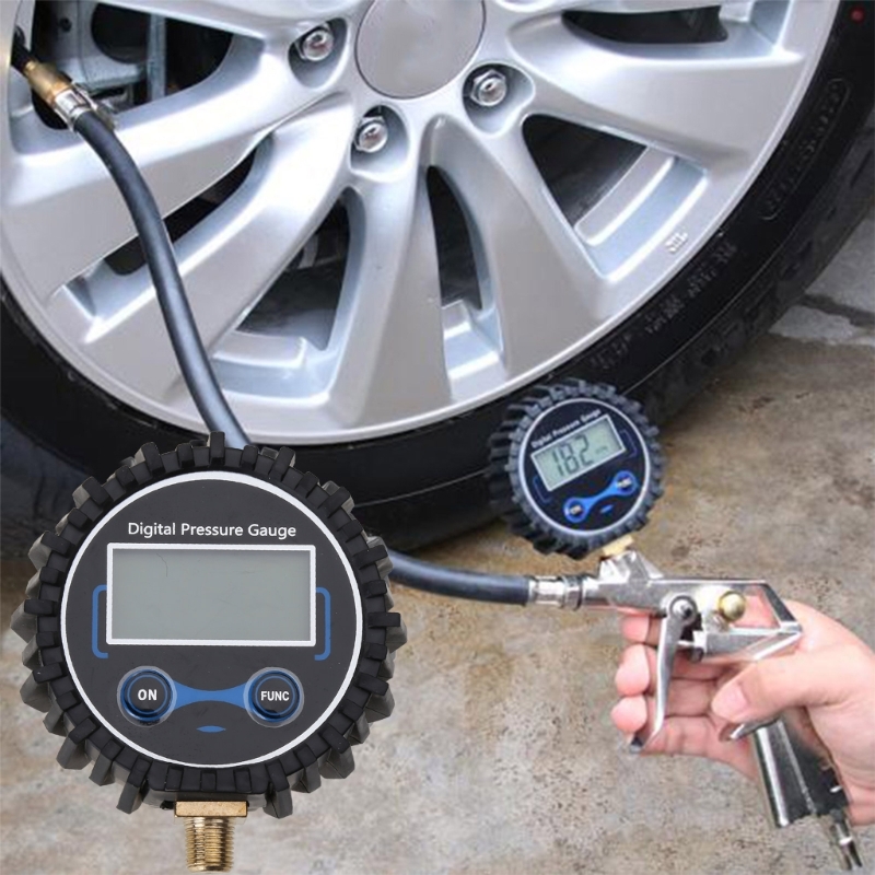 Car Accessories Under 200 - 1/8 NPT デジタルタイヤ圧力計カーアクセサリー 0-200PSI 耐摩耗性 M4YD