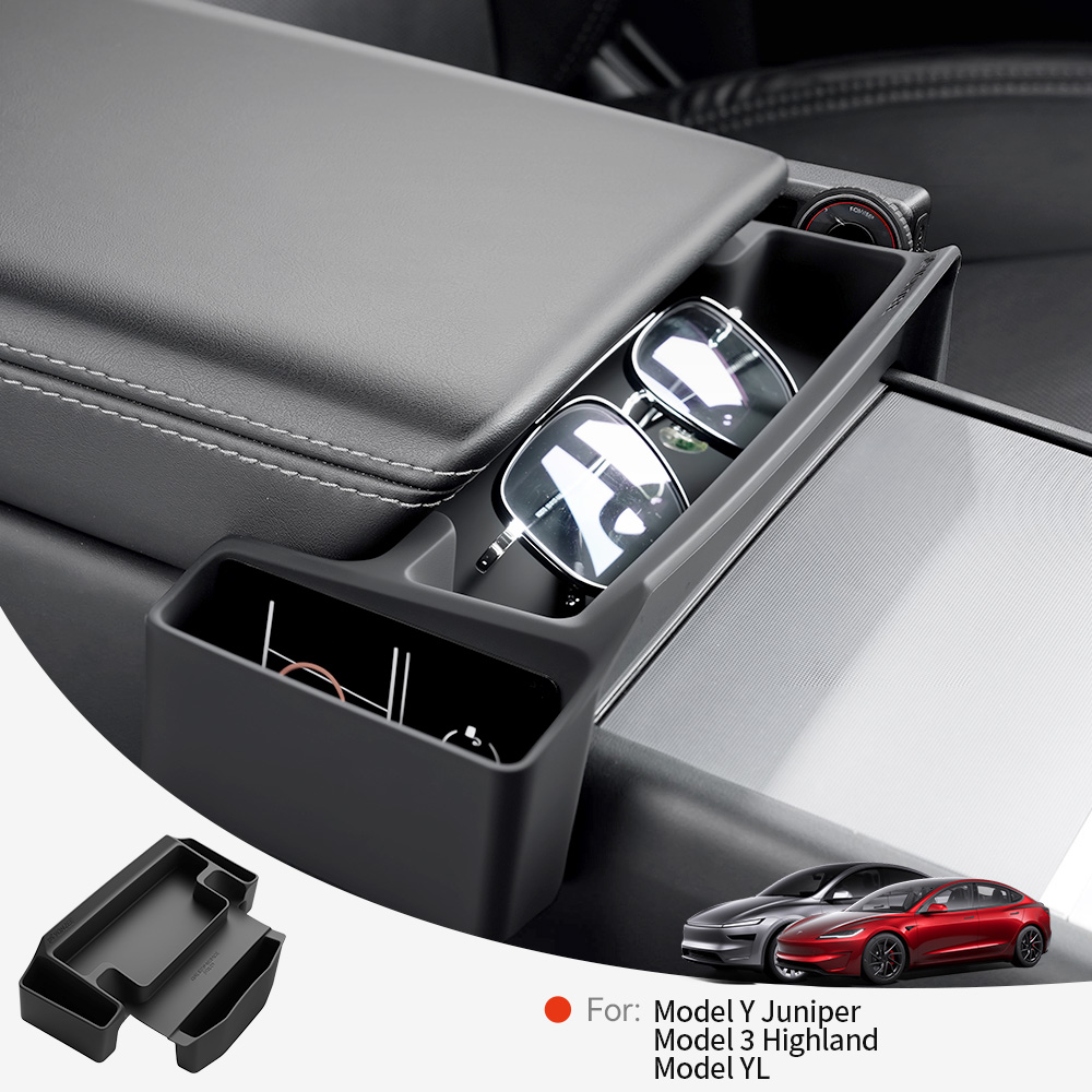 YZセンターコンソールアームレスト収納ボックス テスラ モデ - Car Accessories Essentials のレビューと価格