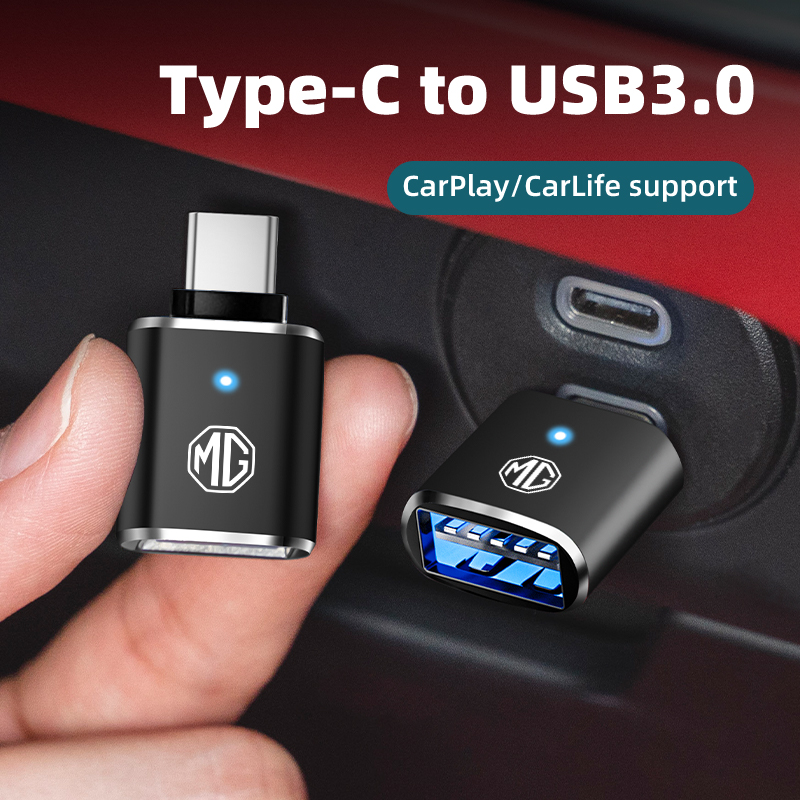 車載LEDタイプC-USB 3.0アダプターケーブルコンバー - Car Accessories Essentials のレビューと価格