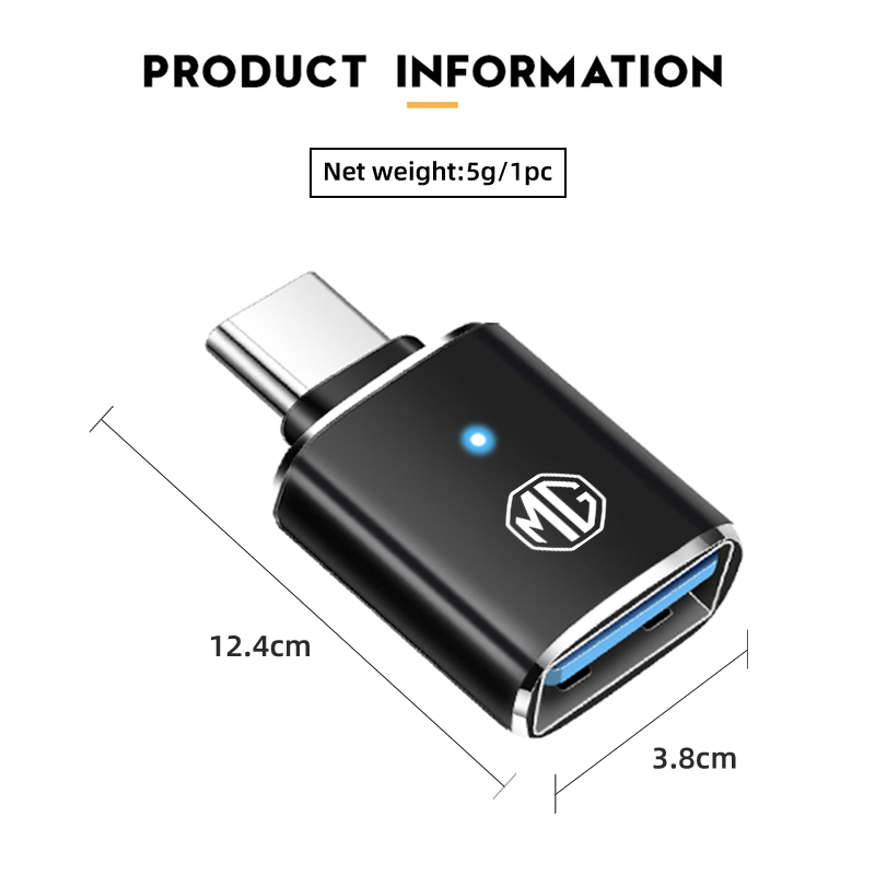 車載LEDタイプC-USB 3.0アダプターケーブルコンバー - Car Accessories Essentials のレビューと価格
