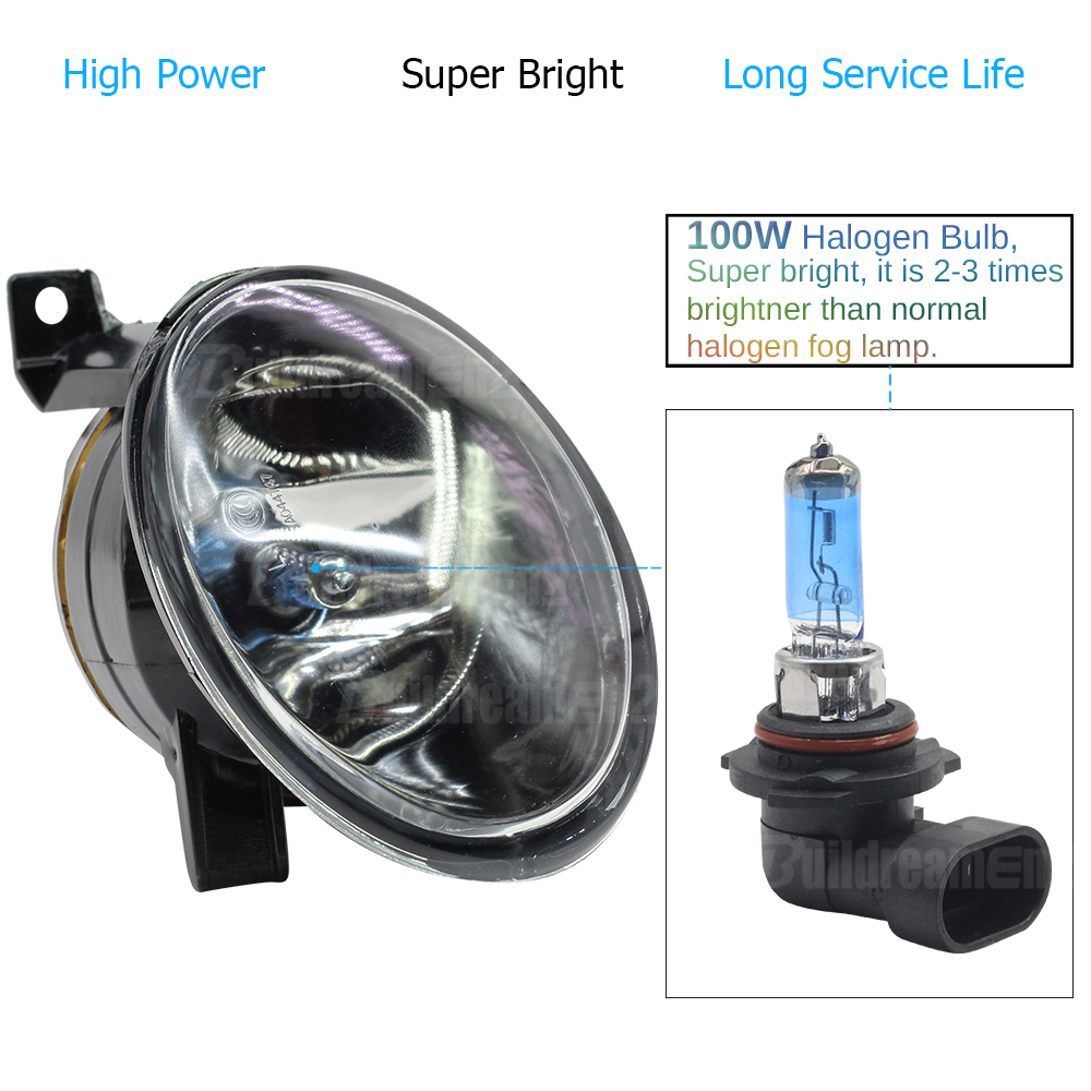 フォルクスワーゲンVW5W用のフロントフォグランプ2x900 - Car Accessories Xcent のレビューと価格