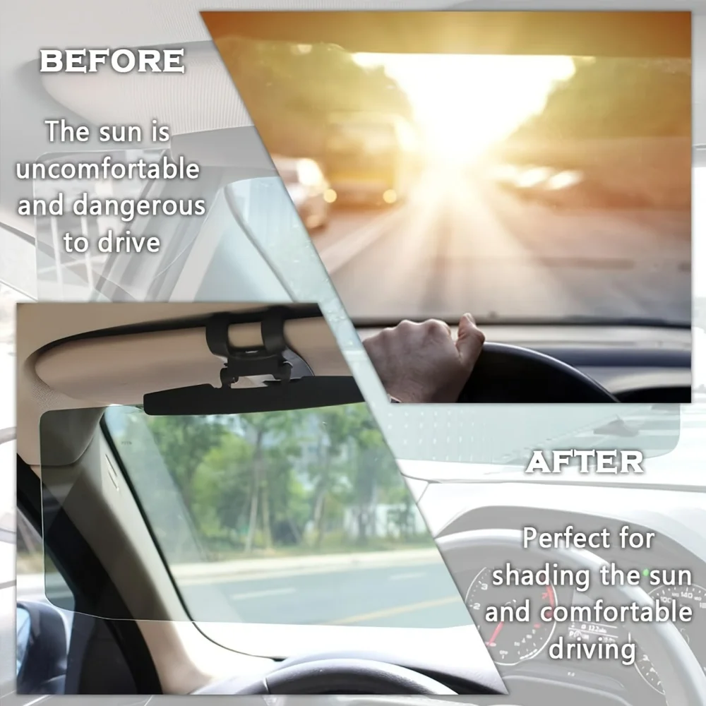 折りたたみ式車用サンバイザー HDアンチグレアサングラス 昼 - Car Accessories For Night Driving のレビューと価格