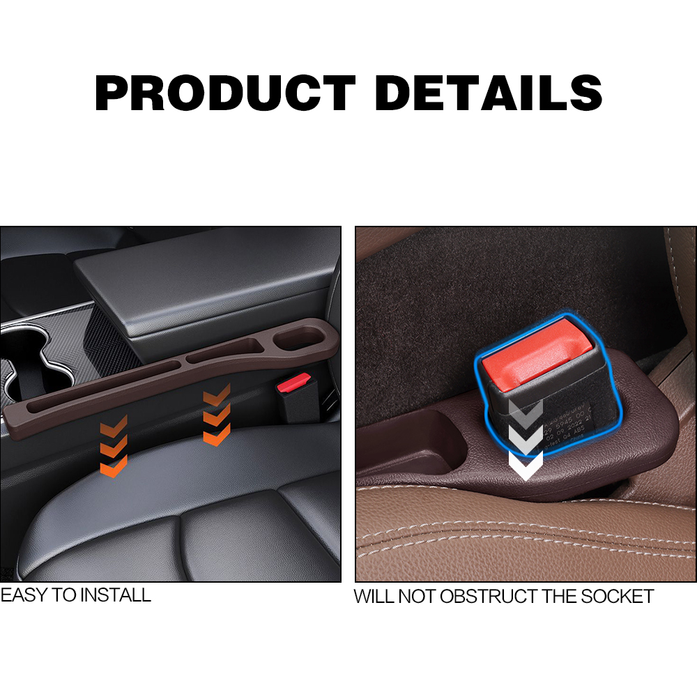 2個入り 新型車用シート隙間埋めオーガナイザー インテリアア - Car Accessories Essentials のレビューと価格