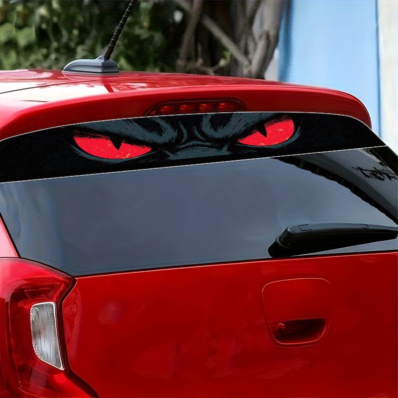 車のフロントガラス用サンバイザーバナーデカール 悪魔の赤い目 - Car Accessories On Amazon のレビューと価格
