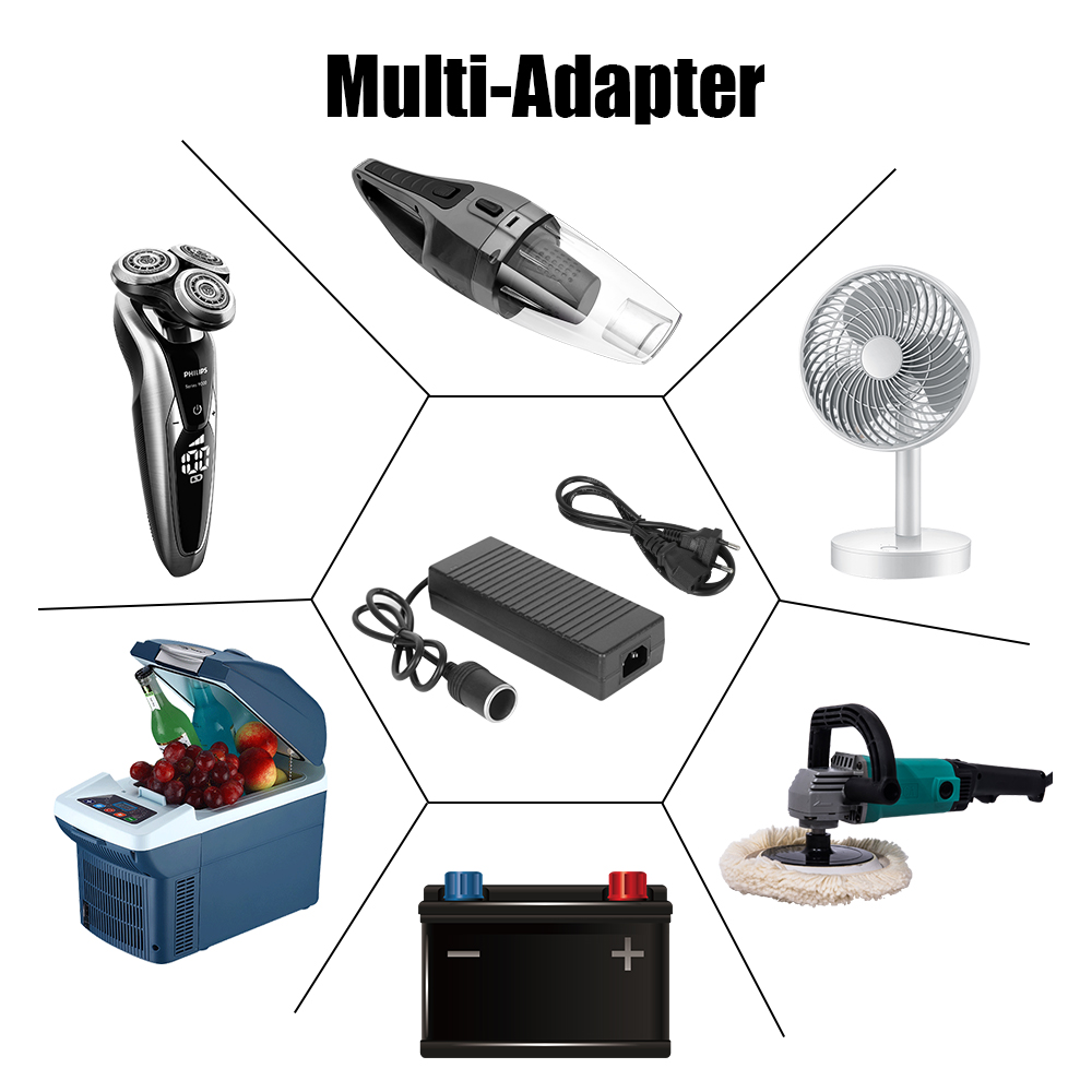 シガーライターコンバータ AC/DC 変換 EU US UK - Car Accessories Uk のレビューと価格