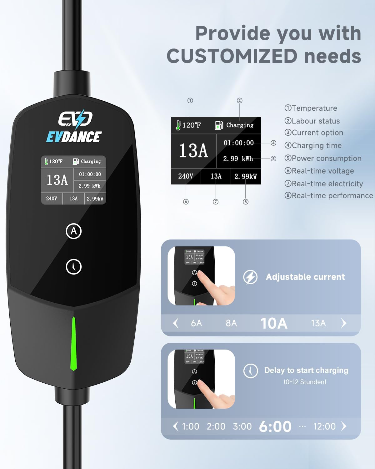 EVDANCE ポータブルEV充電器 タイプ2 UKプラグ  - Car Accessories Uk のレビューと価格