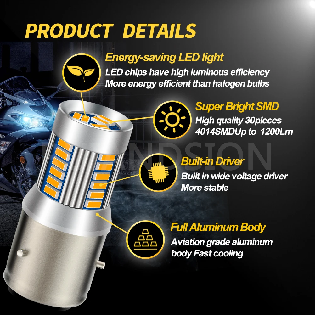 2個入り BA21D LED バイクヘッドライト BA20D - Car Accessories Xcent のレビューと価格