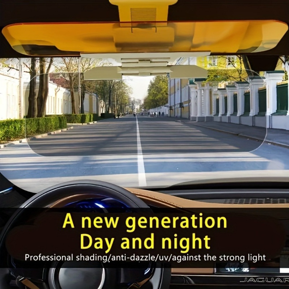 ユニバーサルカーアンチグレアバイザーエクステンダー偏光UV保 - Car Accessories For Night Driving のレビューと価格
