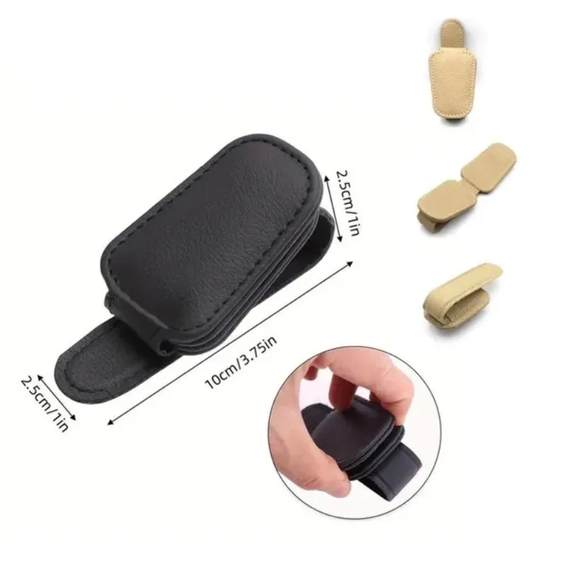 車のサンバイザーメガネケースホルダーサングラスクリップチケッ - Car Accessories Essentials のレビューと価格