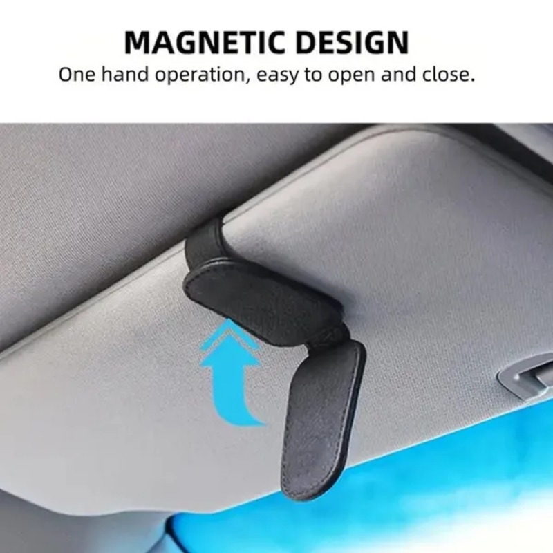 車のサンバイザーメガネケースホルダーサングラスクリップチケッ - Car Accessories Essentials のレビューと価格
