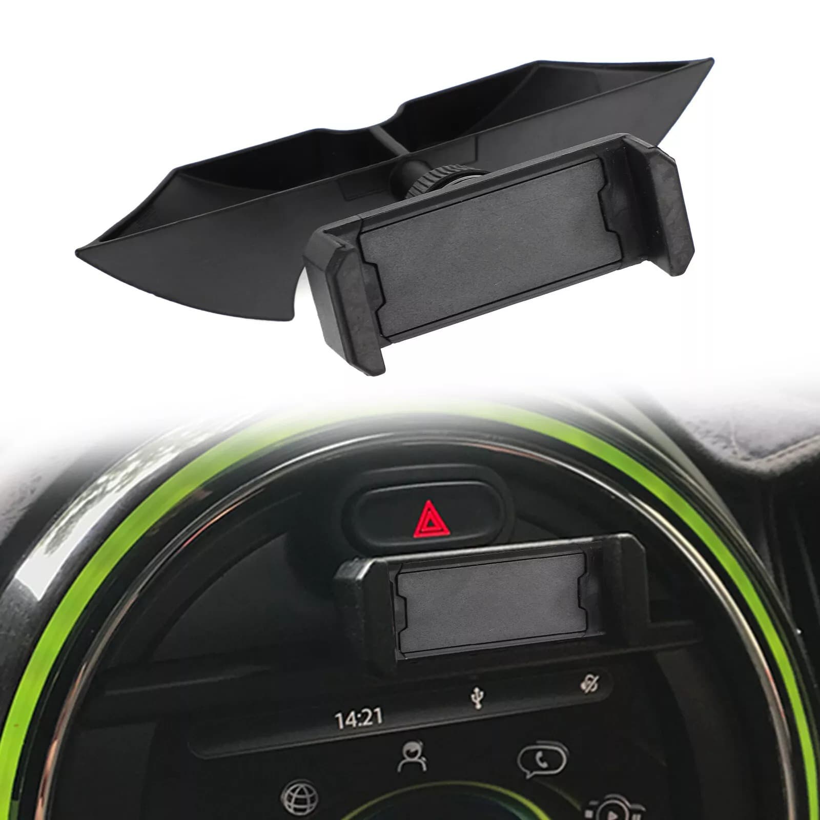 金属車のフロントマウント電話スタンドホルダーユニバーサルカー - Car Accessories Uk のレビューと価格