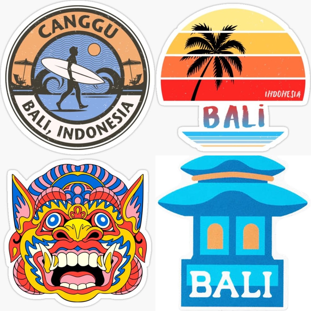 Bali-防水ビニールステッカー,旅行かばん,ラップトップス - Car Accessories Bali のレビューと価格
