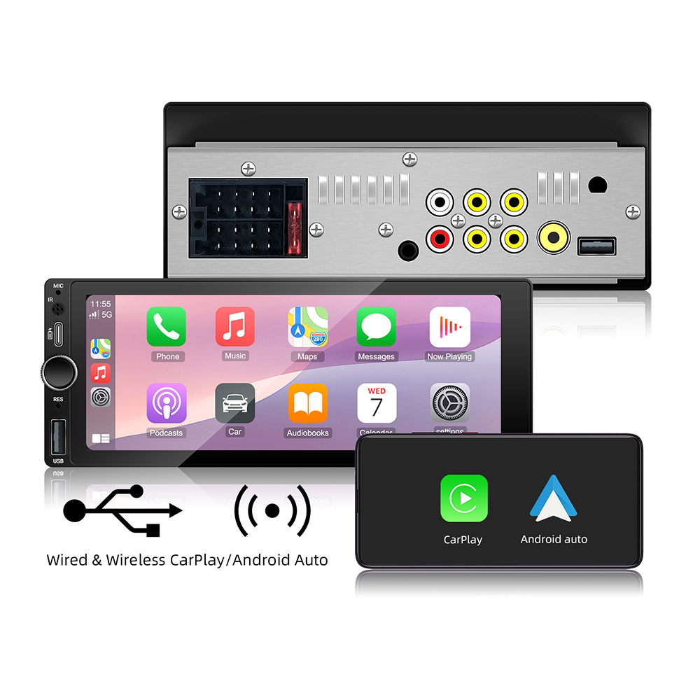 IPS 6.86インチ ワイヤレスCarPlay Andro - Rear Camera For Car のレビューと価格