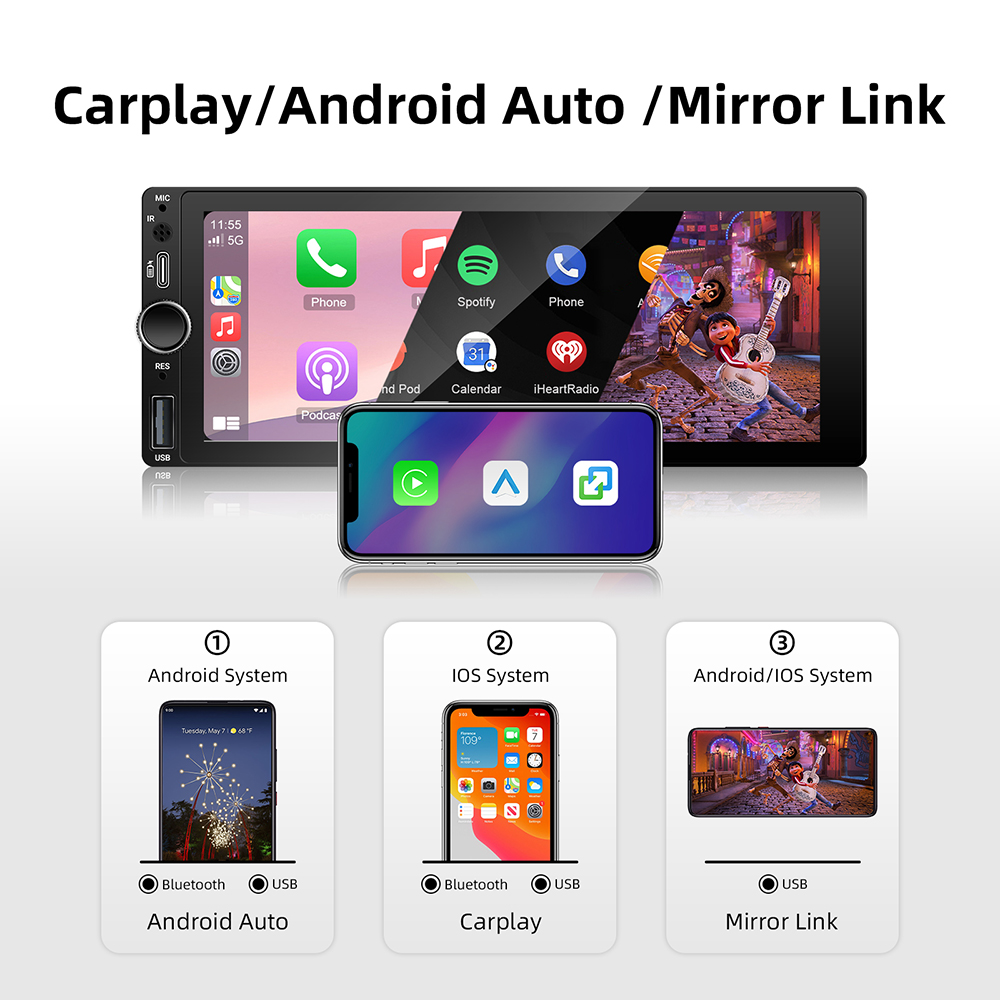 IPS 6.86インチ ワイヤレスCarPlay Andro - Rear Camera For Car のレビューと価格