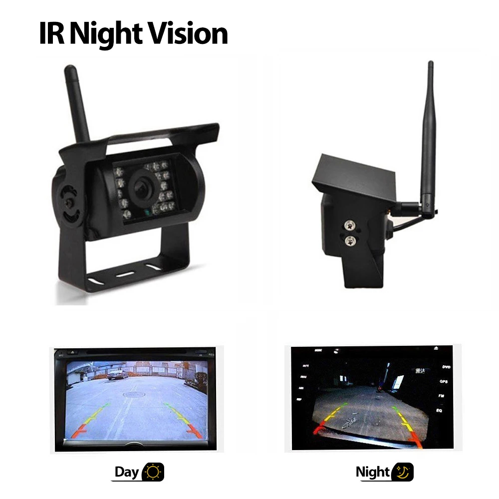 7インチ車載ワイヤレスHDバックカメラ（トラック、バス、RV - Rear Camera For Car のレビューと価格